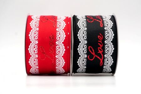 लव स्क्रिप्ट और लेस डिज़ाइन वायर्ड रिबन_KF9373.KF9374